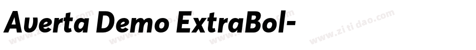 Averta Demo ExtraBol字体转换